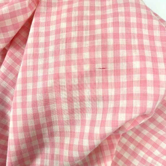 Cynnie Sweet Things Dress Sz S Pink White Gingham Prairie Maxi Cotton Honolulu - Picture 7 of 7